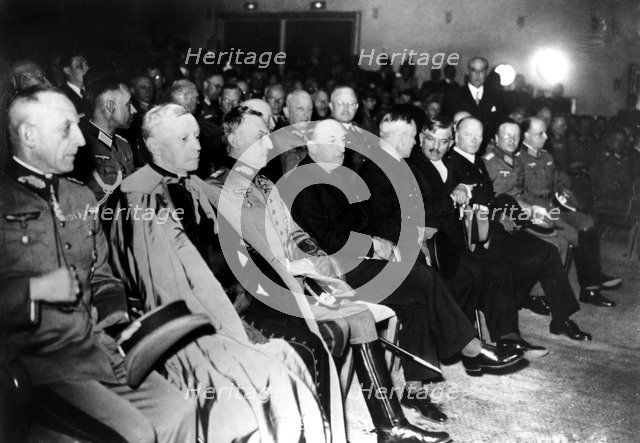 Inauguration of the 'New Europe Exposition', Paris, 30 May 1941. Artist: Unknown
