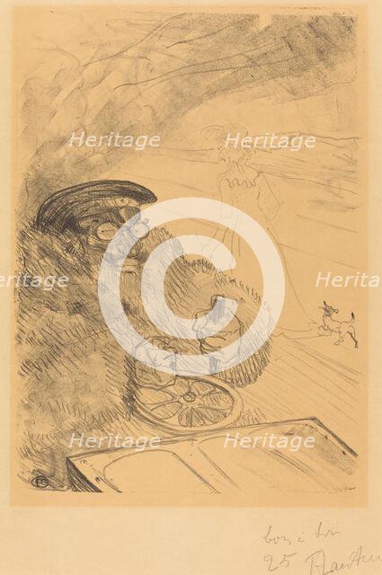 The Motorist (L'automobiliste), 1896. Creator: Henri de Toulouse-Lautrec.
