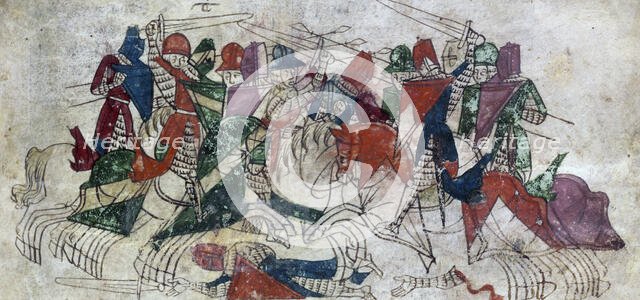 An early tournament, c1275-1325.  Creator: Unknown.