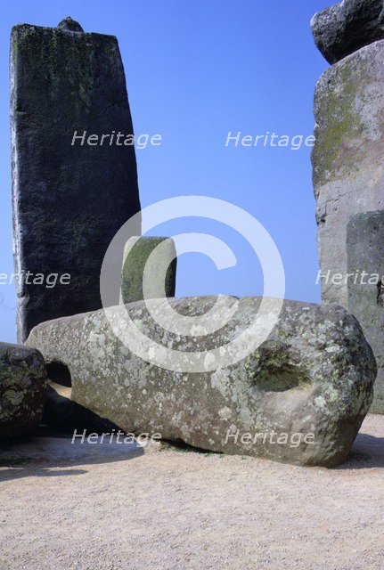 Detail of Stonehenge, 3000 BC - 2000 BC. Artist: Unknown