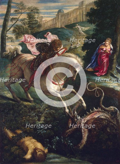 Saint George and the Dragon', 1543. Creator: Tintoretto, Jacopo (1518-1594).