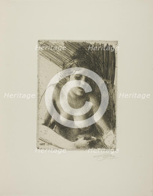 Bust, 1916. Creator: Anders Leonard Zorn.