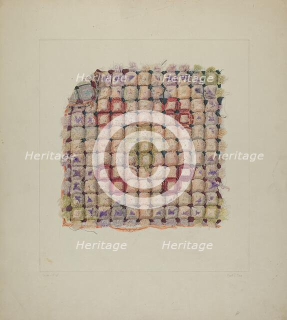 Wool Cushion Top, c. 1938. Creator: Frank J Mace.