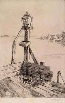 Pier End, Kippford, 1908. Creator: Martin Hardie.