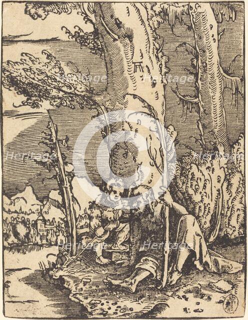 Saint Christopher Seated by a River Bank, c. 1515/1517. Creator: Albrecht Altdorfer.