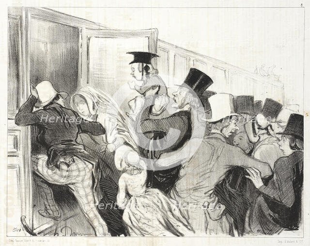 Une Diligence Prise d'Assaut, 1843. Creator: Honore Daumier.