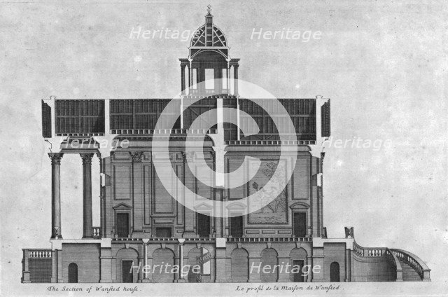 'The Section of Wansted House', 18th century. Creator: Unknown.