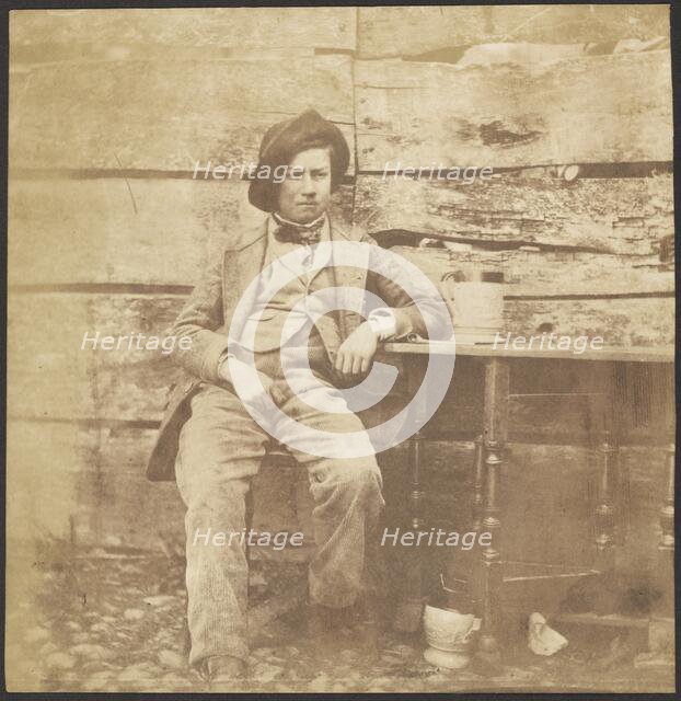 Seated Young Man, about 1855-1865. Creator: John Whistler.