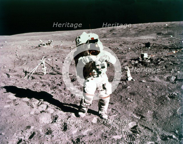 Astronaut John Young on the lunar surface, Apollo 16 mission, 21 April 1972. Creator: Charles Duke.