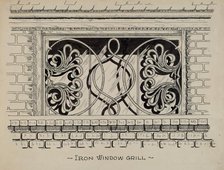 Iron Work in Attic Window, c. 1936. Creator: Ray Price.