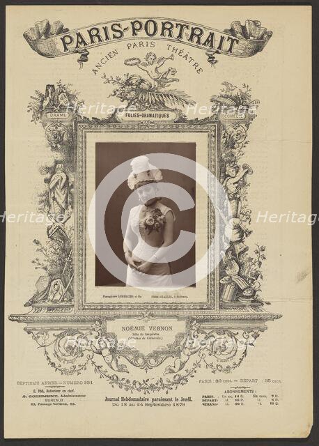 Paris Portrait: Noemie Vernon, 1879. Creator: Charles.