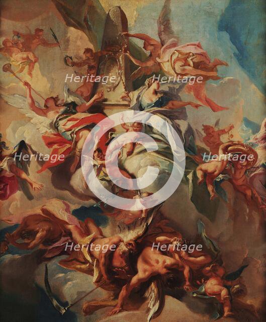 Glorification of the Duke Eberhard Louis of Württemberg, Early 1730s. Creator: Carlone, Carlo (1686-1775).