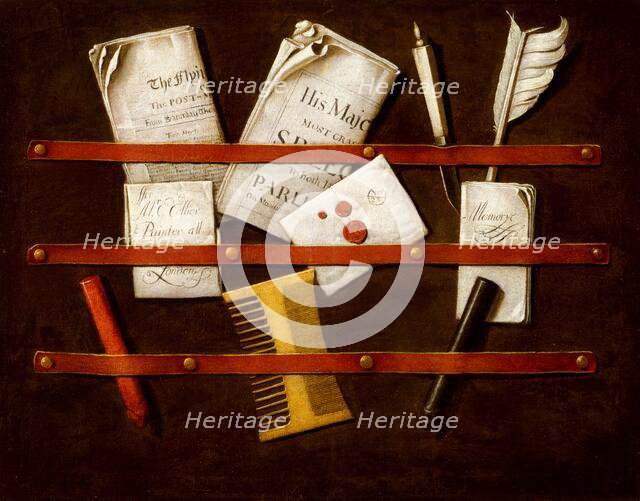 Still Life, about 1696. Creator: Edwaert Collier.