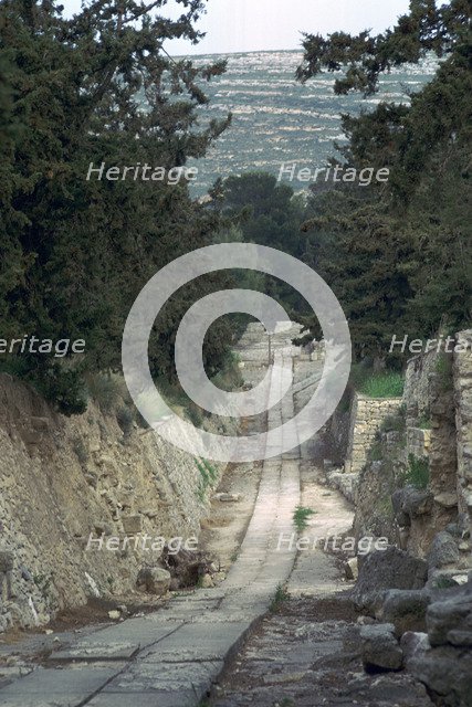The 'Royal Road' leading to the Minoan palace at Knossos, 15th century BC. Artist: Unknown