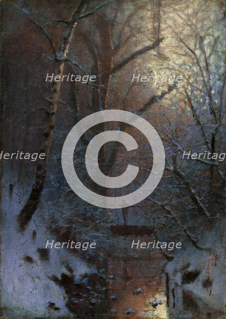 Winter. Winter Night, 1888. Creator: Ladislav Mednyanszky.