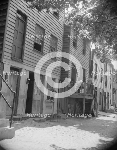 Rows of homes in the Southwest area, Washington, D.C, 1942. Creator: Gordon Parks.