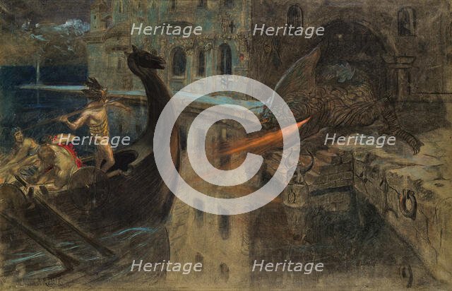 Mythological scene, c1910. Creator: Rothaug, Alexander (1870-1946).