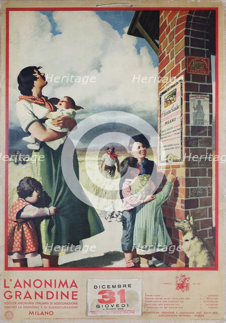 Assicurazioni Generali S.p.A., 1936. Creator: Boccasile, Gino (1901-1952).