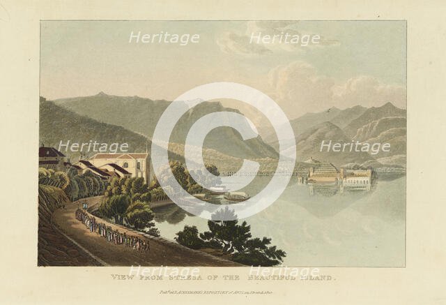 View from Stresa of the Beautiful Island (Isola Bella, Lago Maggiore), before 1820. Creator: Gabriel Ludwig Lory.