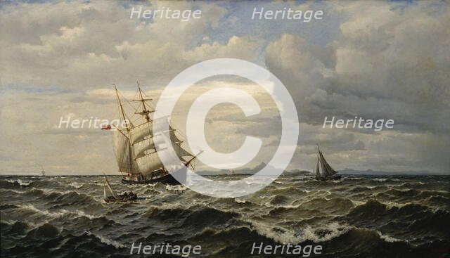 Maritime Landscape, 1883. Creator: Oscar Kleineh.