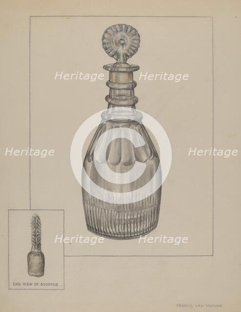 Decanter, c. 1937. Creator: Francis Law Durand.