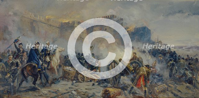 Russian army captured Izmail fortress. Artist: Usypenko, Fyodor Pavlovich (1917-?)