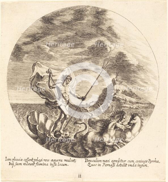 Deucalion and Pyrrha Land on Parnassus, 1665. Creator: Georg Andreas Wolfgang.