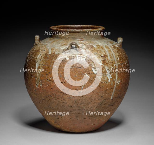 Tea Storage Jar, mid- to late 1600s. Creator: Nonomura Ninsei (Japanese, active 1600s).