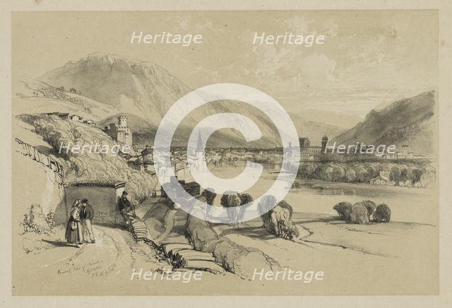 Sketches at Home and Abroad: General View of Trento, 1834. Creator: James Duffield Harding (British, 1798-1863).