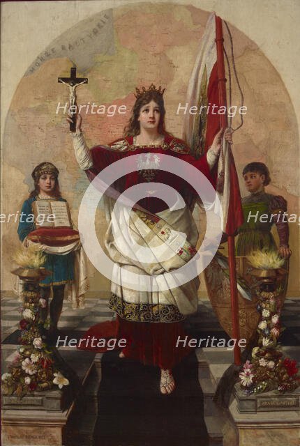 Allegory of Poland, 1886. Creator: Stanislaw Bienkiewicz.