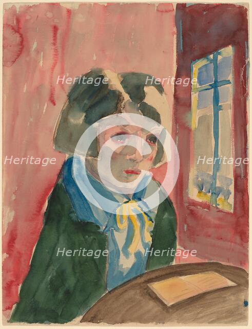 Mädchen am Fenster (Girl by the Window), 1922. Creator: Walter Gramatté.