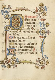 Decorated Initial D; Book of Hours, about 1405-1410. Creator: Unknown.