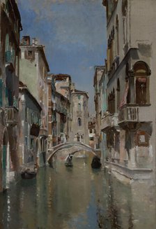 Canal in Venice, San Trovaso Quarter, ca. 1885. Creator: Robert Frederick Blum.