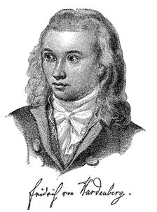 Novalis (1772-1801), pen-name of Friedrich von Hardenberg, German Romantic poet and novelist. Artist: Unknown