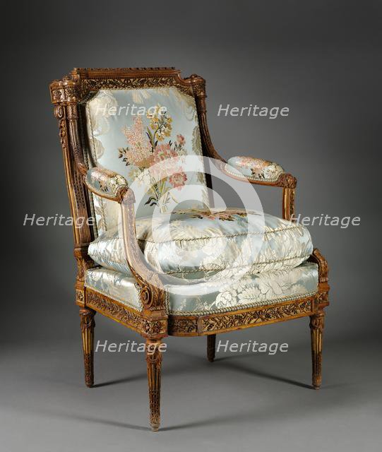 Armchair (Fauteuil), c. 1785. Creator: Nicolas-Denis Delaisement (French).