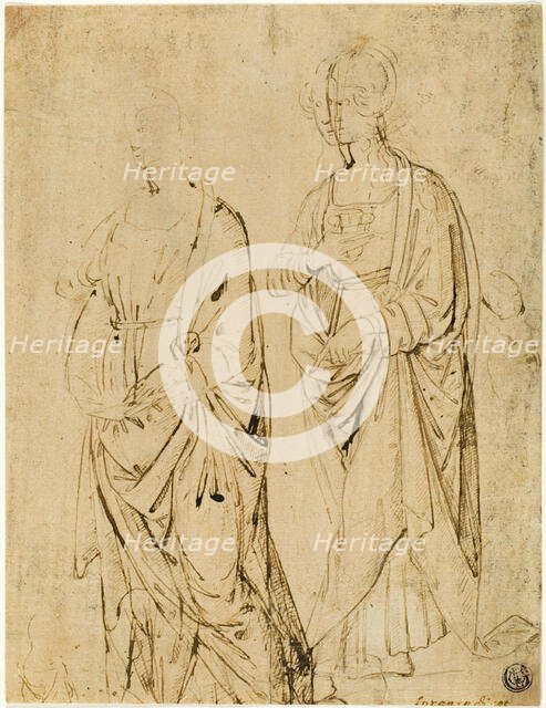 Saint Lucy and a Saint (recto), 1500/12. Creators: Donnino di Domenico di Donnino, Agnolo di Domenico di Donnino.