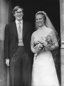 Prince Richard and his Danish bride seen after the wedding ceremony, 8th July 1972. Artist: Unknown