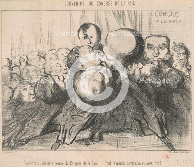 Troisième et dernière séance du congrès ..., 19th century. Creator: Honore Daumier.