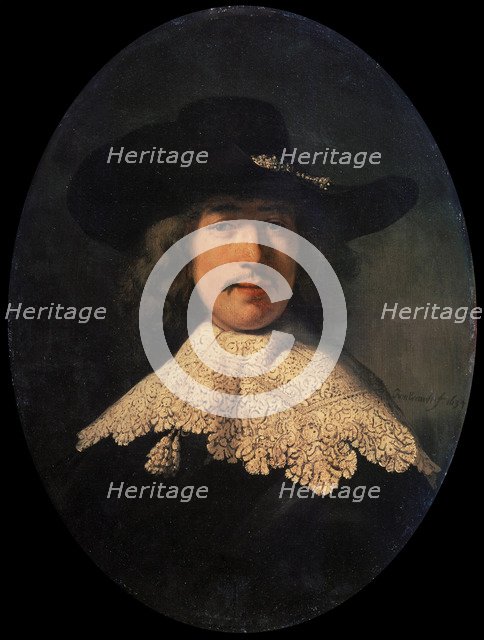 'Portrait of a Young Man with a Lace Collar', 1634.  Artist: Rembrandt Harmensz van Rijn    