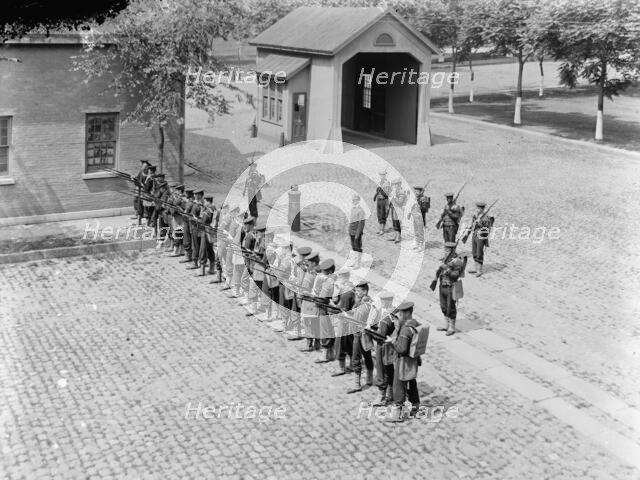 U.S.S. Boston, riot drill at Brooklyn Navy Yard, between 1890 and 1901. Creator: Unknown.