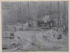 Our Camp on Kettle River, January 1857, c1857. Creator: Eastman Johnson.