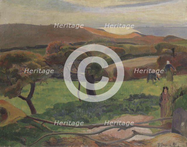 Landscape from Bretagne, 1889. Creator: Paul Gauguin.