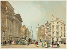 Mansion House, Cheapside, plate one from Original Views of London as It Is, 1842. Creator: Thomas Shotter Boys.