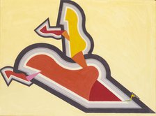 Study in Rhythm: Red and Gold, ca. 1934. Creator: Joseph Schillinger.