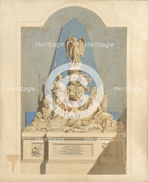 Design for "The Three Captains Memorial", ca. 1784. Creator: Joseph Nollekens.