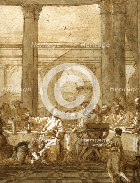 'Feast in the House of Simon', 18th/early 19th century. Artist: Giovanni Domenico Tiepolo