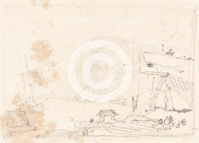 A Dry Dock, first half 19th century. Creator: John Sell Cotman.