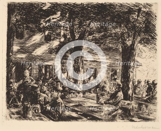 A Tavern Garden in Rosenheim, 1895. Creator: Max Liebermann.