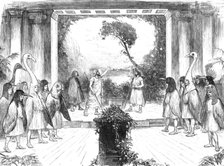 "The Birds" of Aristophanes, played at Cambridge University, 1883. Creator: Unknown.