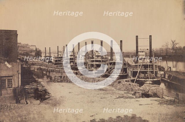 Supply Steamers at Nashville, Tennessee, 1862. Creator: Rodney Poole.